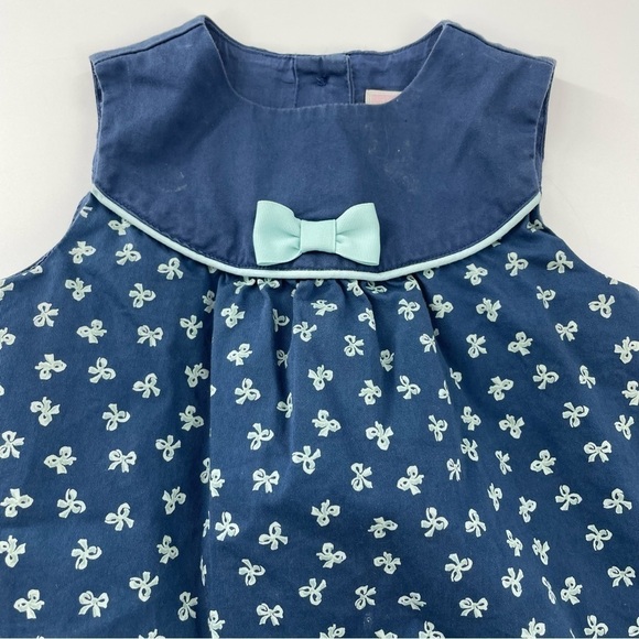 Janie‎ and Jack Blue Layette Sleeveless Classic 6- 12 month dress - Picture 2 of 9